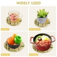 thumbnail image 5 of Sunflower Bamboo Trivet Mats Pot Holders Cotton Woven Non-Slip Heat Resistant for Hot Pots Pans Pats for Cooking Baking Set of 2, 5 of 7