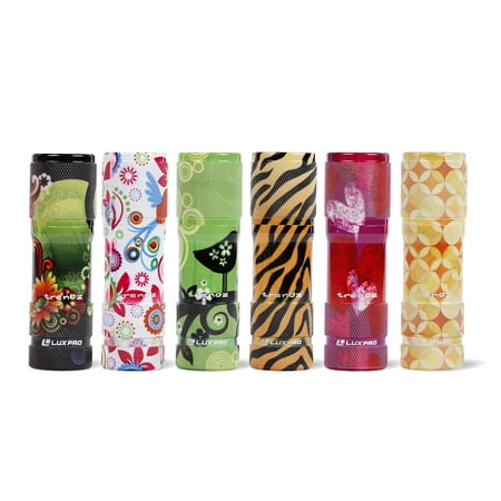 LUXPRO 40 Lumen LED Colorful Mini Flashlight - Aircraft-Grade Aluminum - Cute & Convenient Sized Flashlight with Wrist Lanyard - Batteries Included - 6 Pack