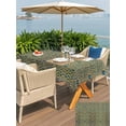thumbnail image 4 of Outdoor Tablecloth with Umbrella Hole and Zipper, Abstract Geometric Rectangle Table Cloth 54x80 Inch Waterproof Tablecloth, Traditional Tribe Abstract Pattern Yellow Picnic Table Cover for Patio, 4 of 7