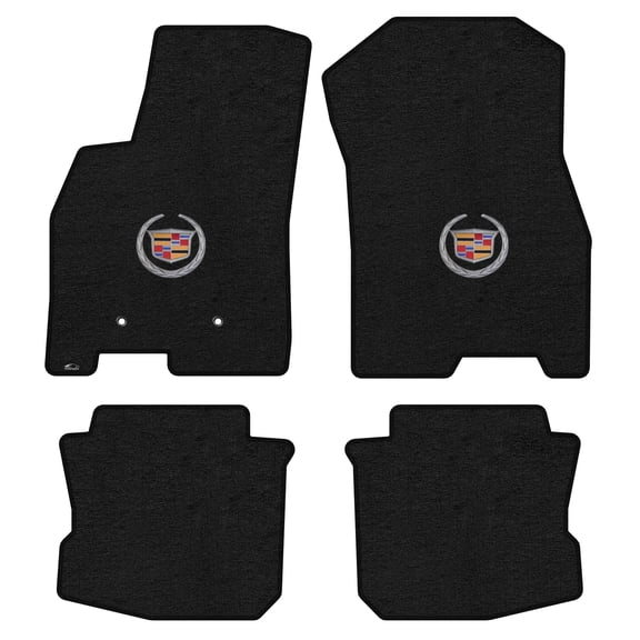 Lloyd Mats Custom Fit Floor Mats for Cadillac-DTS 2008-2011 LogoMat 4Pc Set Charcoal