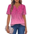 thumbnail image 4 of Fantaslook Womens Blouses Dressy Casual Tops Summer Short Sleeve V Neck Shirts Business Work Blouses, 4 of 10