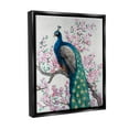 thumbnail image 4 of Stupell Industries Peacock & Cherry Blossoms Animals & Insects Painting Black Floater Framed Canvas Art Print Wall Art, 17 x 21, 4 of 10
