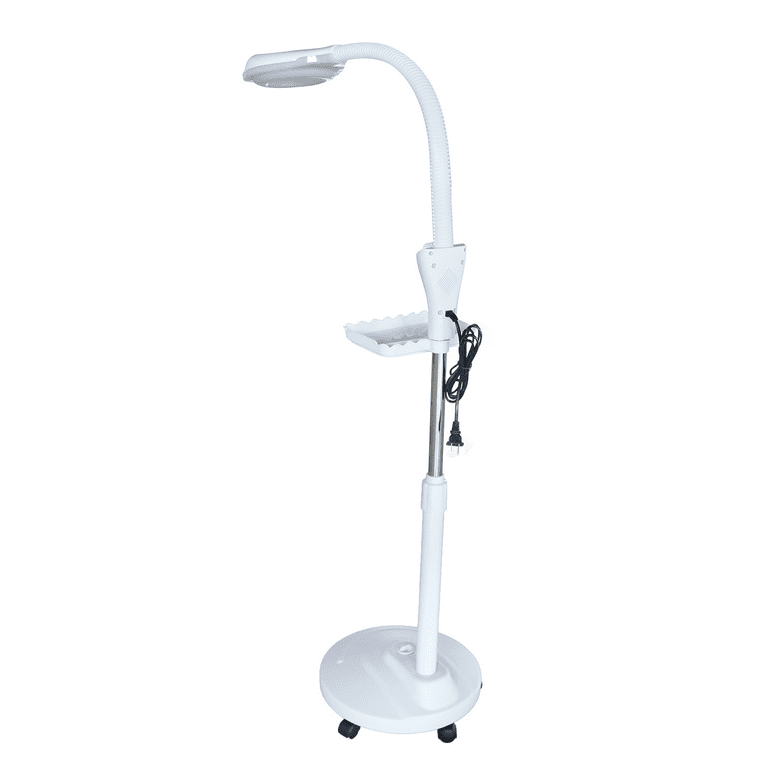 DAYLIGHT24 Floor Standing Magnifying Glass with Light and Stand - White