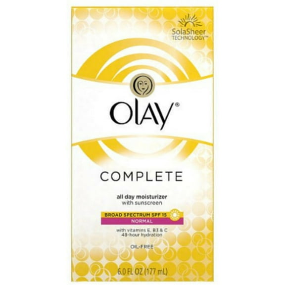 OLAY Complete All Day UV Moisturizer SPF 15 Normal 6 oz (Pack of 2)