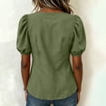 thumbnail image 7 of CHGBMOK Womens Summer Peplum Tops Sqaure Neck Ruffle Sleeve Blouses Fit Flowy Shirts Solid Casual Tees, 7 of 7