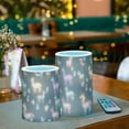 thumbnail image 3 of Yayeee Flameless Candles with Remote Flickering Battery Operated Multi Color Changing, Neon Llamas Pattern, 3 of 7