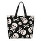 thumbnail image 1 of Disketp black white Skull bone Bolsa Tote Estampada para Mujer, Bolso de Hombro y de Mano para Compras y Viajes, 1 of 8