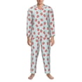 thumbnail image 3 of Pofeuu Hand Drawn Strawberry Print Men's Long Sleeve Pajama Set Pijamas Para Hombres Pijamas Para Hombres Mens Pajamas Set-Medium, 3 of 7