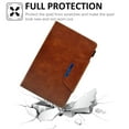 thumbnail image 4 of Allytech Wallet Case for Samsung Galaxy Tab A9+ 11.0" 2023 (SM-X210 / SM-X215 / SM-X216), PU Leather Multi-Angle Viewing Kickstand Magnetic Clasp Shockproof Cover with Card Slots & Pen Holder - Brown, 4 of 10