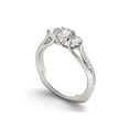 thumbnail image 2 of 1-1/2 Carat T.W. Diamond Euro Style Three-Stone 14kt White Gold Engagement Ring, 2 of 4