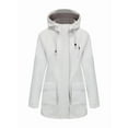 thumbnail image 6 of Women Waterproof Softshell Jackets Warm Fleece Lined Coats with Hood Long Rain Jacket White Gray XXXL, 6 of 8