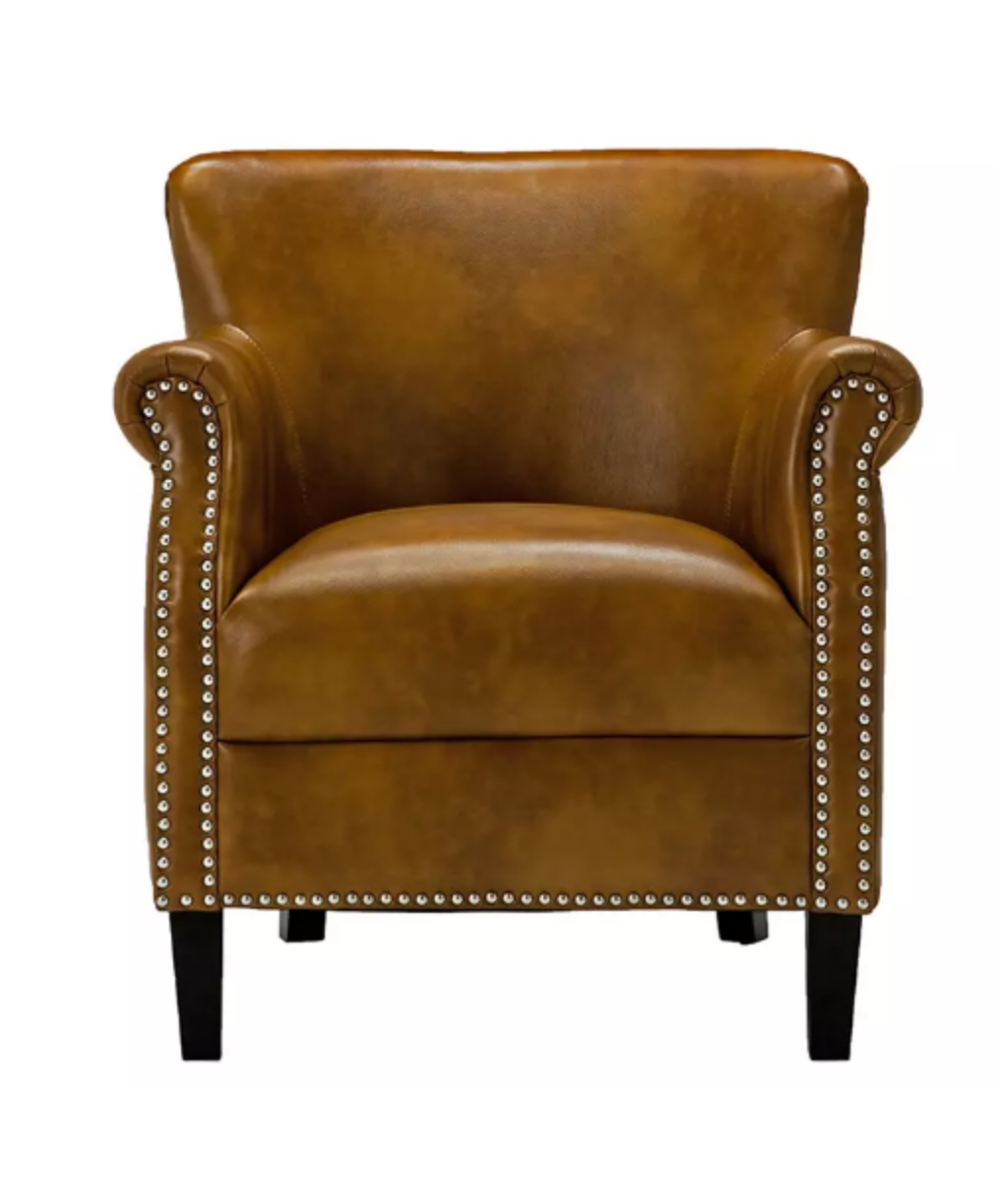 Hallie Club Chair Leather gel upholstery