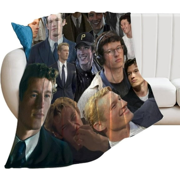 Callum Turner Blanket Handsome #1 Super Soft Throw Blanket Silky Flannel Lightweight for Sofa, Bed Blanket All Season Use 40""*50"" (100 * 130cm), Style-2