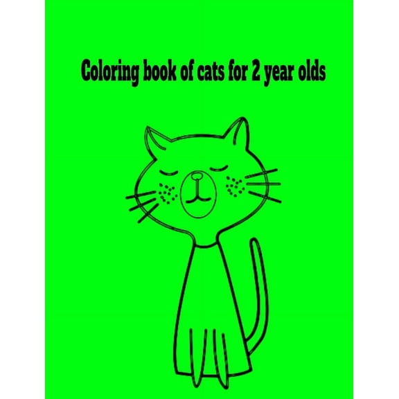 Coloring book of cats for 2 year olds