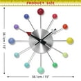 thumbnail image 7 of Infinity Instruments Orb Spoke 15 Inch Starburst Indoor Wall Clock, Rainbow, 7 of 7
