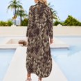 thumbnail image 5 of 2024 Snakeskin Python Casual Dress Animal Print Street Style Dresses Long Sleeve Vintage Women V Neck Custom Oversize Chiffon Dress, 5 of 7