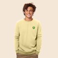thumbnail image 3 of Dalix Alien Embroidered Fleece Crewneck Long Sleeve Sweatshirt Mens in French Vanilla S Small, 3 of 5
