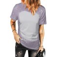 thumbnail image 2 of Tops estampados de manga corta de ocio con cuello redondo de verano a la moda para mujer Fridja ghk5189, 2 of 5