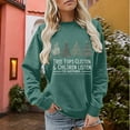 thumbnail image 2 of Harpily Clearance Womens Long Sleeve SweaterChristmas Trees Sweatshirt Womens Funny Tree Camping Sweatshirt Casual Fall Pullover Tops Green XL, 2 of 4