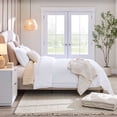 thumbnail image 6 of Better Homes & Gardens 3-Piece Arctic White Cotton Percale Duvet Cover Set, Full/Queen, 6 of 14