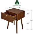 thumbnail image 4 of Ledan Nightstand, Modern Style, Solid Acacia Wood, Dark Chocolate, 4 of 14