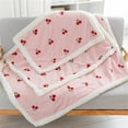 thumbnail image 3 of Cute Cherry Pattern Pet Blanket ShopWise LLC Round, 3 of 9