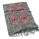 thumbnail image 2 of Bufanda bordada de gran tamaño con borlas para mujer, 2 of 2