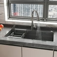 thumbnail image 2 of 28" x 18" Modern Silver Single Bowl Undermount Sink Easy to Clean Stainless Steel Kitchen Essential Accessories Included, 2 of 9