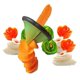 thumbnail image 4 of Rodillo de flores con embudo en espiral 2 en 1, rallador de zanahorias y rodillos de flores, cortador de galletas de zanahoria, utensilios de cocina, 4 of 5