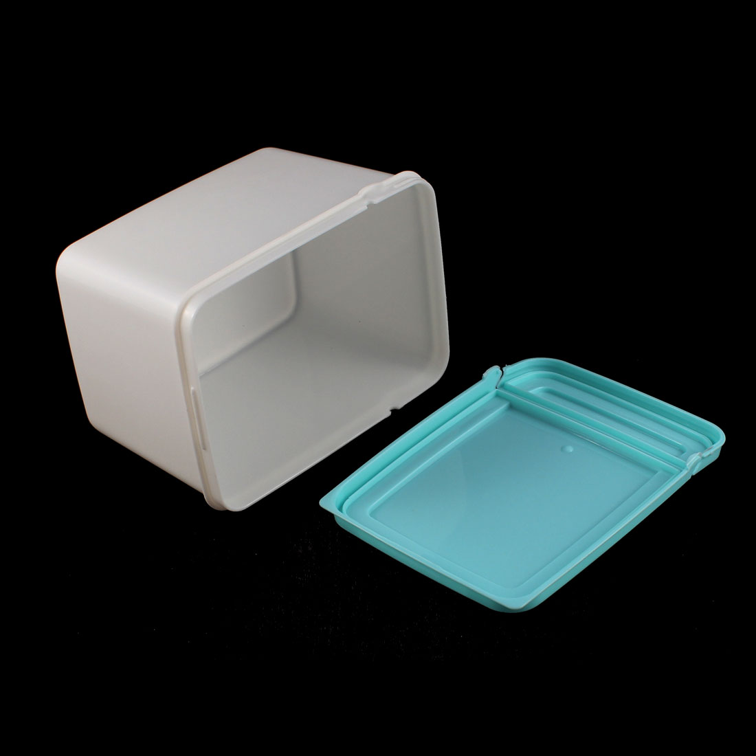 Office Plastic Food Storage Box Container 15cm x 11cm x 10cm 1.3L Blue