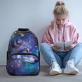 thumbnail image 2 of Yuyamidu Galaxy Wolf Kids Backpacks for Boys Girls Casual Schoolbags Polyester Bookbags Large Capacity Back Pack Kids School Book Bag School Supplies, 2 of 7