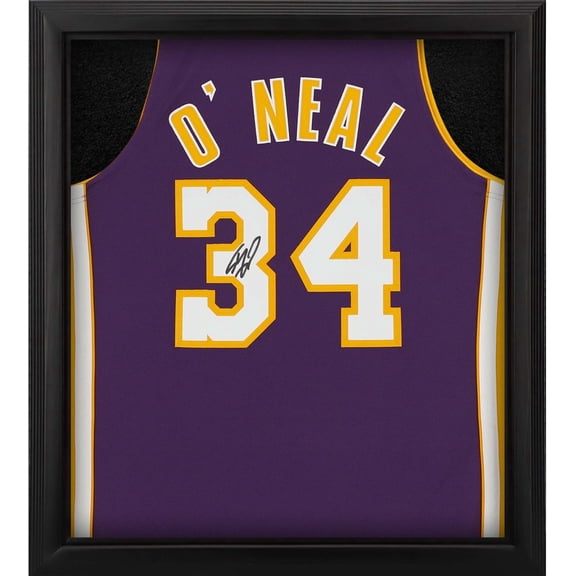 Shaquille O'Neal Los Angeles Lakers Autographed Framed Mitchell & Ness Purple 1999-2000 Authentic Jersey Shadowbox