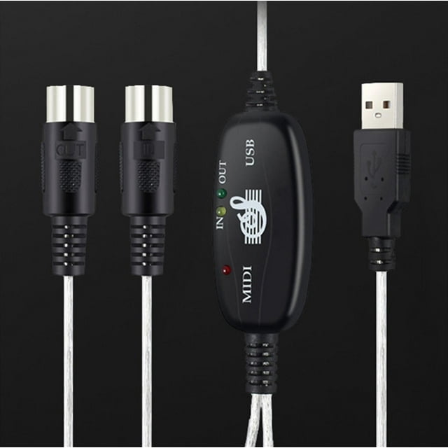 NATEFEMIN Câble Interface USB MIDI pour Clavier Électronique Instruments Se Connecte à l'Ordinateur pour Composition Musicale et Enregistrement