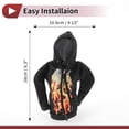 thumbnail image 6 of Unique Bargains 1 Pc Gear Shift Knob Cover Stick Shifting Handle Protector 16x10.5cm/6.3"x4.13" Black,Yellow-Orange Gradient Skeleton Hoodie Style Polyester, 6 of 7