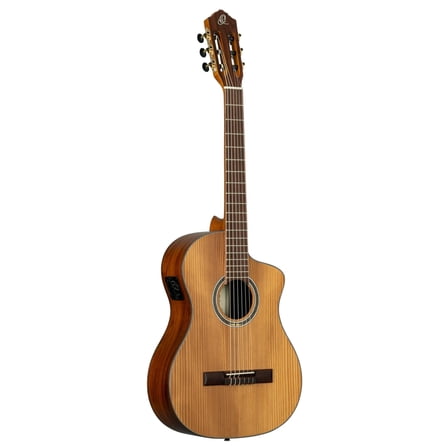 Thermo Series Roasted Solid Top Short Scale Slim Neck Acoustic-Electric Nylon Classical Guitar w/ Bag