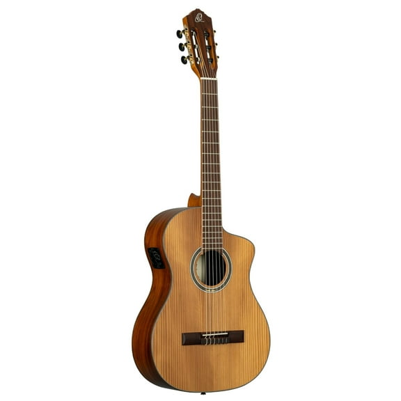 Thermo Series Roasted Solid Top Short Scale Slim Neck Acoustic-Electric Nylon Classical Guitar w/ Bag