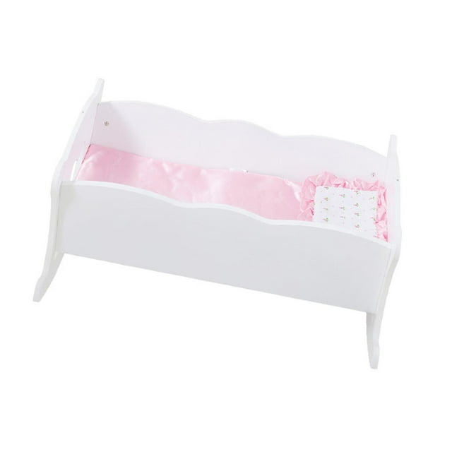Cuna de Juego de Simulación para Niños de 45 Cm, Cama para Muñecas para Juegos Imaginativos con Edredón de Almohada