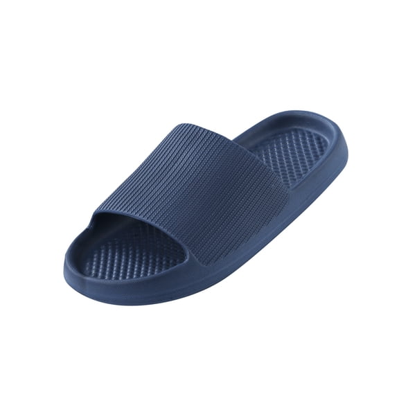 CAICJ98 Men's Cloud Slides Pillow Slippers for Women and Men Non Slip Quick Drying Bathroom Shower Slide Sandals for Women | Ultra Cushion | Thick Sole Dark Blue,10