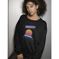 thumbnail image 2 of A 1980s Vaporwave Sweatshirt Women -Image by Shutterstock, Female 3X-Large, 2 of 4