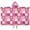 Pink Plaid Baseball, variant on White Brown Footballs Pattern Hooded Bath Towel,50"x30" for Ages 3 To 12 Kids, Quick Dry Lightweight Soft Microfiber Hood Beach Towel Cover Up for Kids