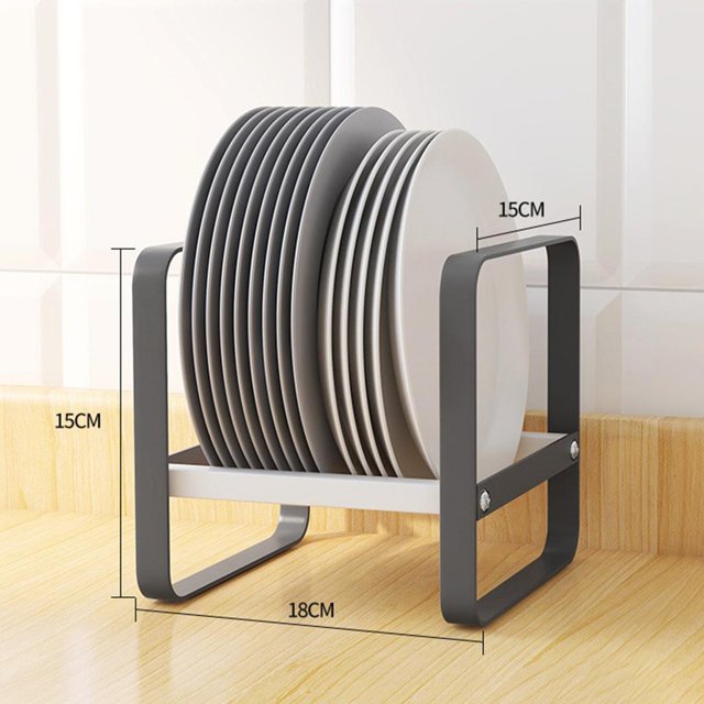 Escurridor de acero Macarena Organizador de rejilla para platos antideslizante soporte para tapa 18x15x15cm