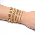 thumbnail image 2 of 2020 New Silver Gold Black Bracelet Bangle Man Stainless Steel Polished Bracelet, 2 of 9