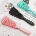 thumbnail image 5 of Peine rosa para cabello africano, para cabello rizado, ondulado, largo y mojado ER, 5 of 5