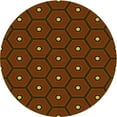 thumbnail image 1 of Ahgly Company Indoor Round Patterned Mahogany Brown Area Rugs, 8' Round, 1 of 6