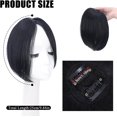 thumbnail image 2 of XINQIHANG 2Pcs Clip in Bangs Fake Bangs, Hair Clip in Extensions Faux Bangs, Princess Cut Hair Bangs Clips Long Front Side Bangs Hair Pieces Thick Middle Part Bangs Hair Clip for Women Girls, 2 of 7