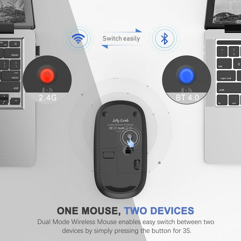 Jelly Comb ワイヤレスマウス 黒 Amazon.com: Wireless Ergonomic Mouse, Jelly Comb