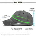 thumbnail image 2 of Gorra de béisbol con estampado lavado, ajustable, deportiva, con parte superior suave y desgastada, para hombres y mujeres, para correr, entrenar y actividades al aire libre., 2 of 7