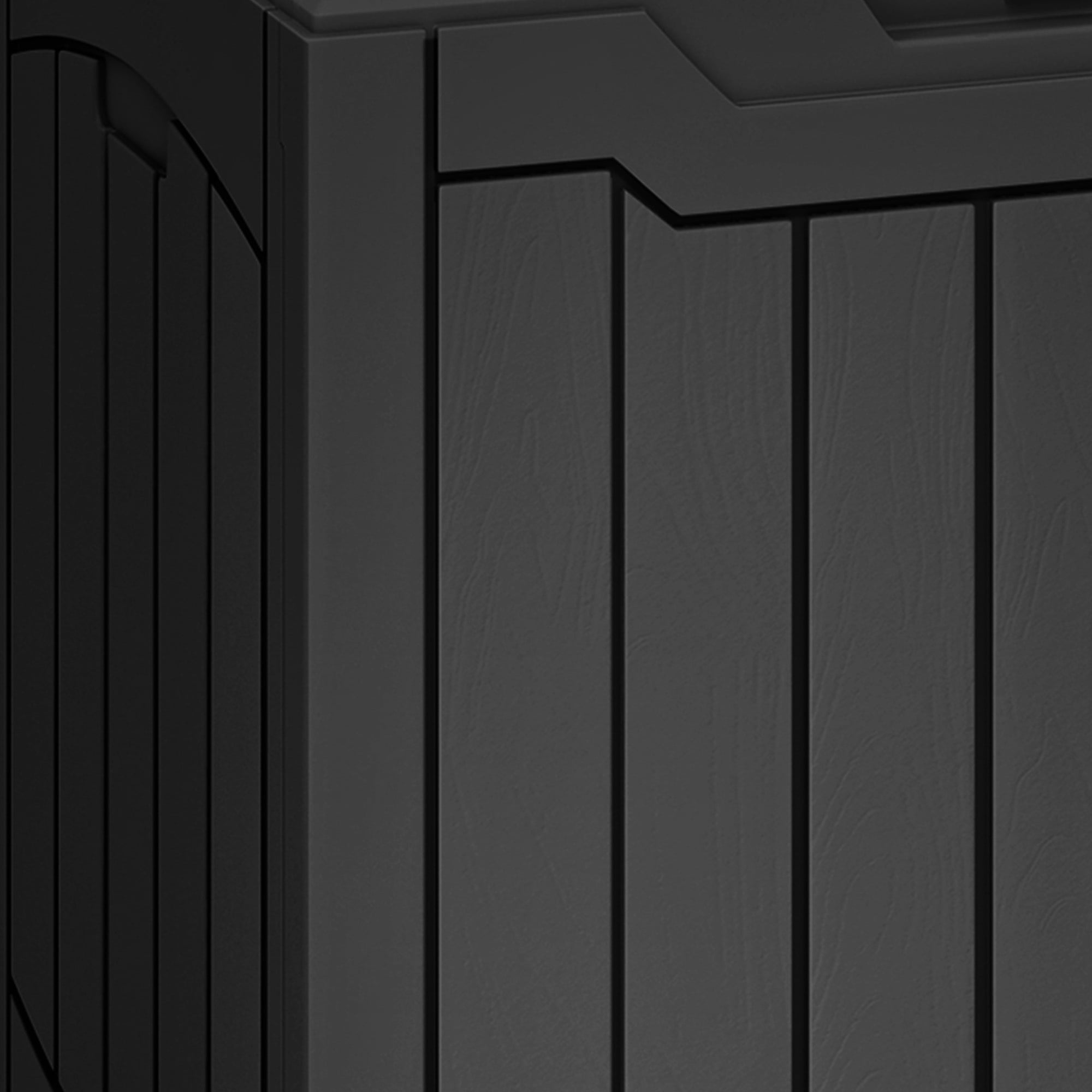 Dextrus 31 Gallon Resin Outdoor Storage Box, Waterproof Lockable Deck Box for Patio, Garden, Pool Supplies and Package Delivery, Outdoor Organizer, Black