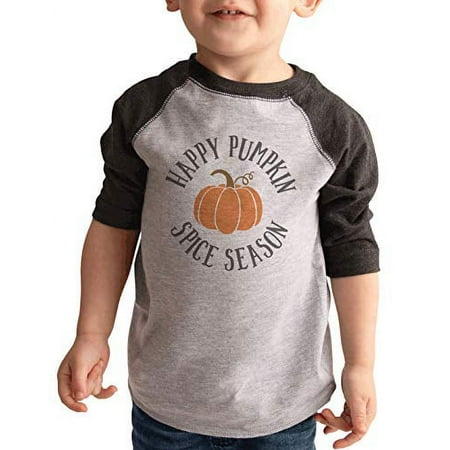 

7 ate 9 Apparel Kids Happy Pumpkin Spice Season Raglan Grey