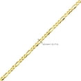 thumbnail image 2 of LoveBling 10K Yellow Gold 4.5mm Solid Figaro Chain Bracelet W/ Lobster Lock ( 8"), 2 of 4